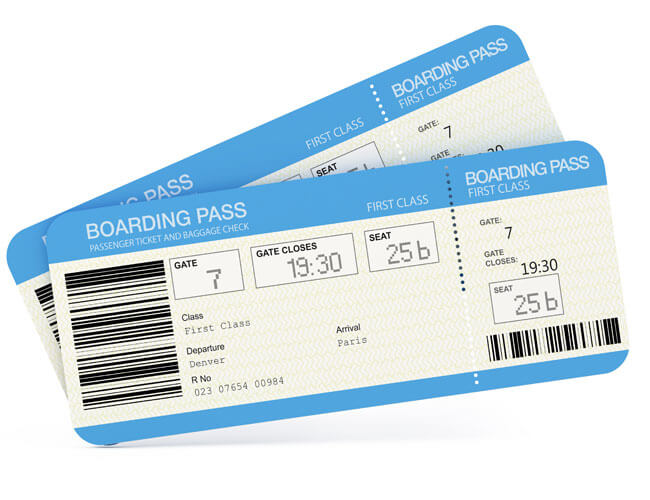Boarding Pass Airline Tickets